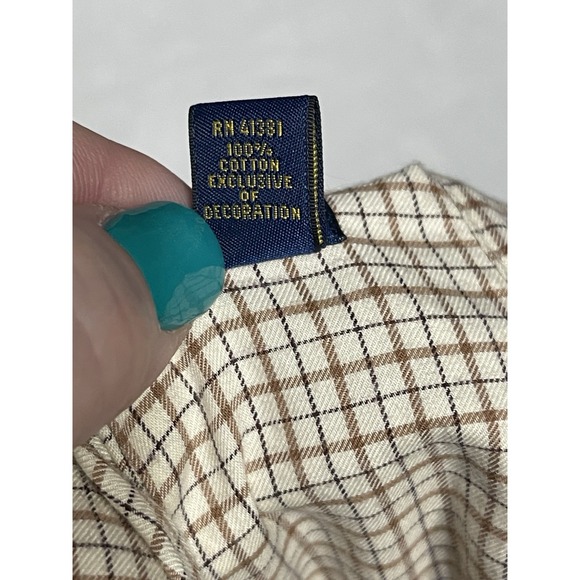 Polo Ralph Lauren Shirt Mens XL Plaid Pony Long Sleeve Button Up 100% Cotton - Picture 11 of 11